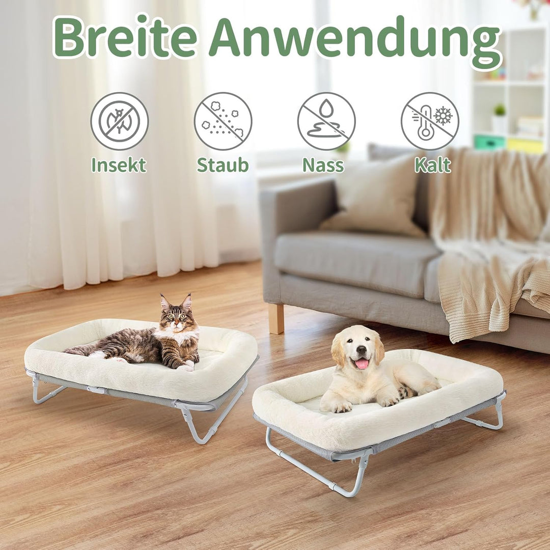 GUUSII HOME Erhöhtes Katzenbett Katzenhängematte Grosse Freistehende Katzen Bett Hundebett für Klein