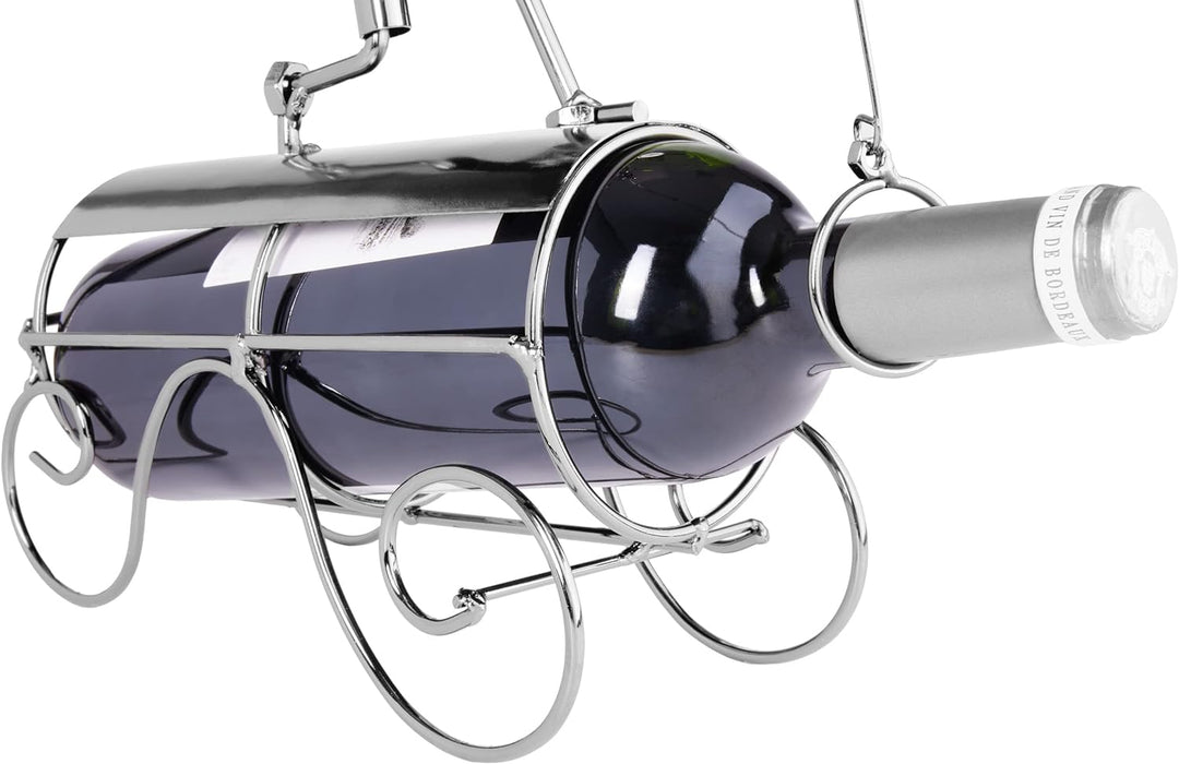 Brubaker Weinflaschenhalter Angler mit Fangnetz - Flaschenständer aus Metall mit Grusskarte für Wein