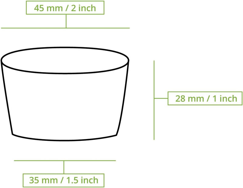 BIOZOYG 5000 St. kleine Schälchen für Dips, Saucen, Fingerfood, Marmelade I Mini Portionsbecher 30 m