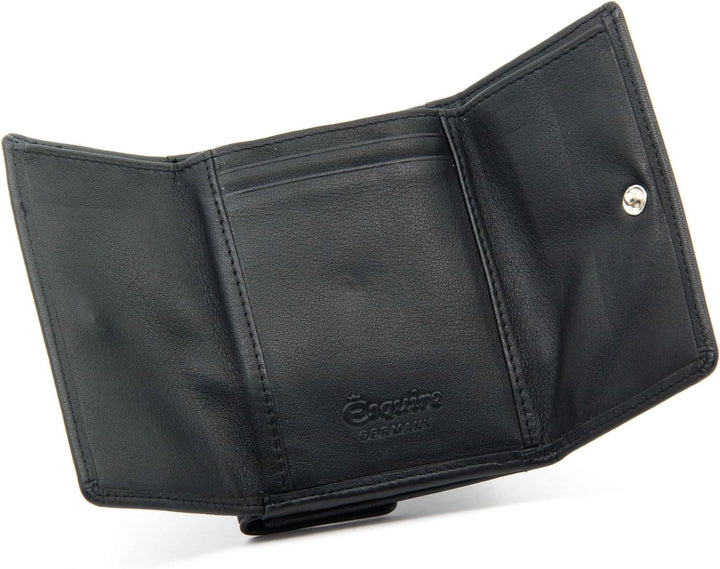 Esquire Münzbörse Logo Taschenbörse Klein Schwarz 001810 10 cm Schwarz, 10 cm Schwarz