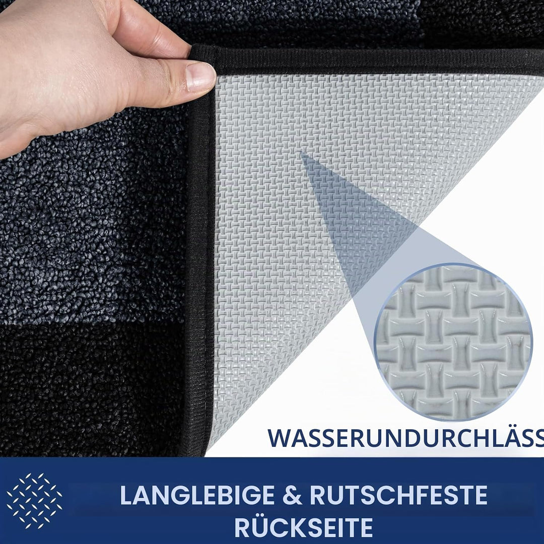 FCSDETAIL Schmutzfangmatte Innen 50 x 80 cm, rutschfeste Fussmatte, waschbar Sauberlaufmatte, absorb