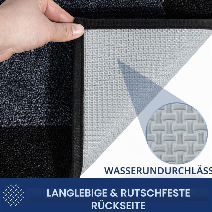 FCSDETAIL Schmutzfangmatte Innen 50 x 80 cm, rutschfeste Fussmatte, waschbar Sauberlaufmatte, absorb