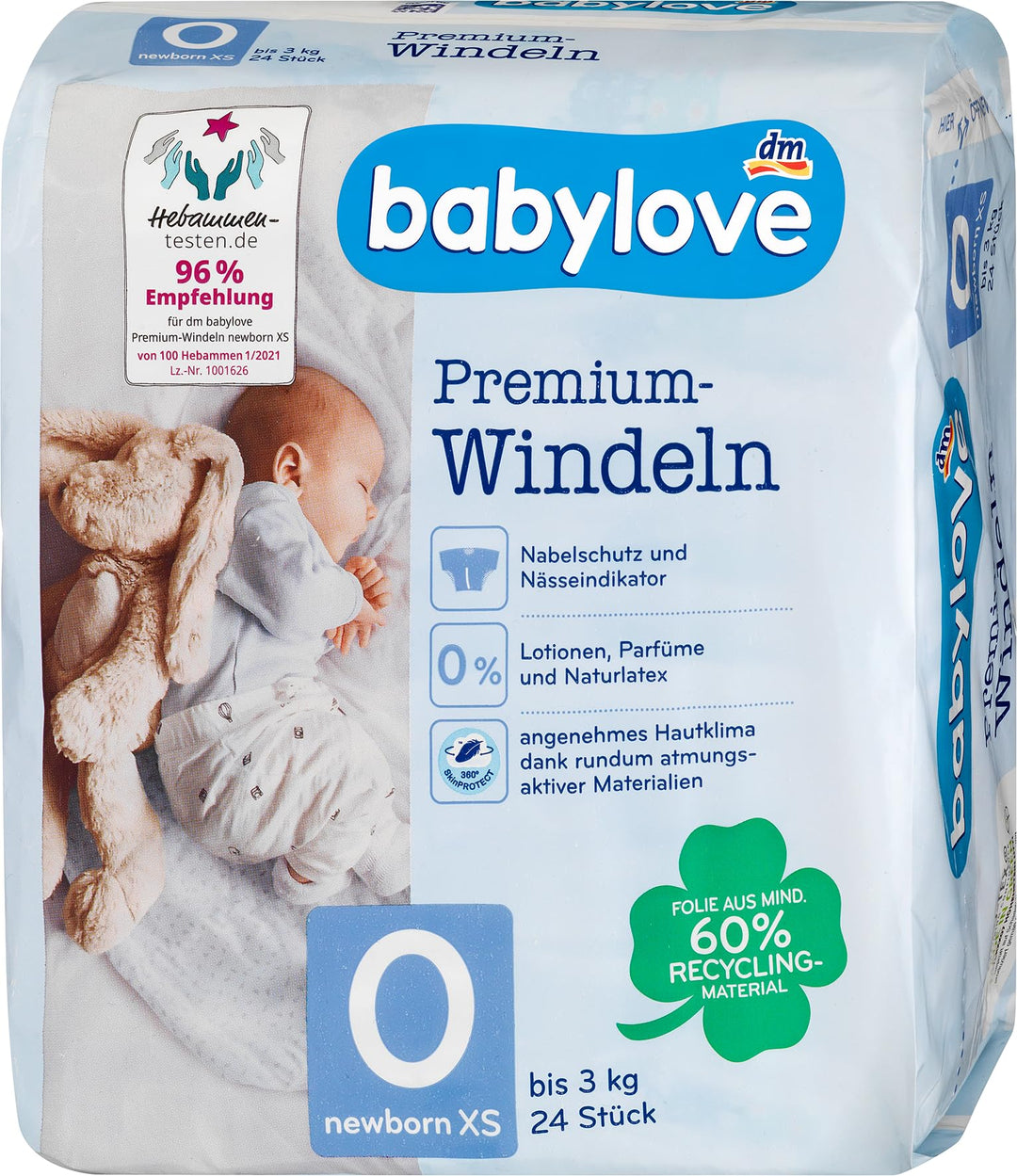 Babylove Feuchttücher und co (4er Pack, Premium Windeln Gr. 0) 4er Pack Premium Windeln Gr. 0, 4er P