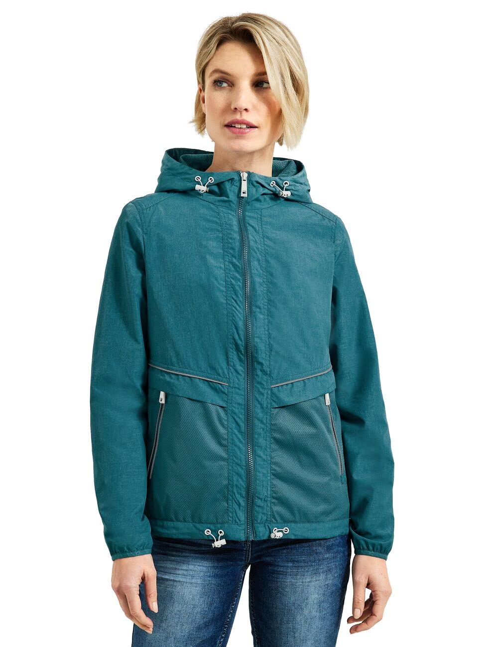 Cecil Damen Windbreaker S Dark Aqua Blue, S Dark Aqua Blue
