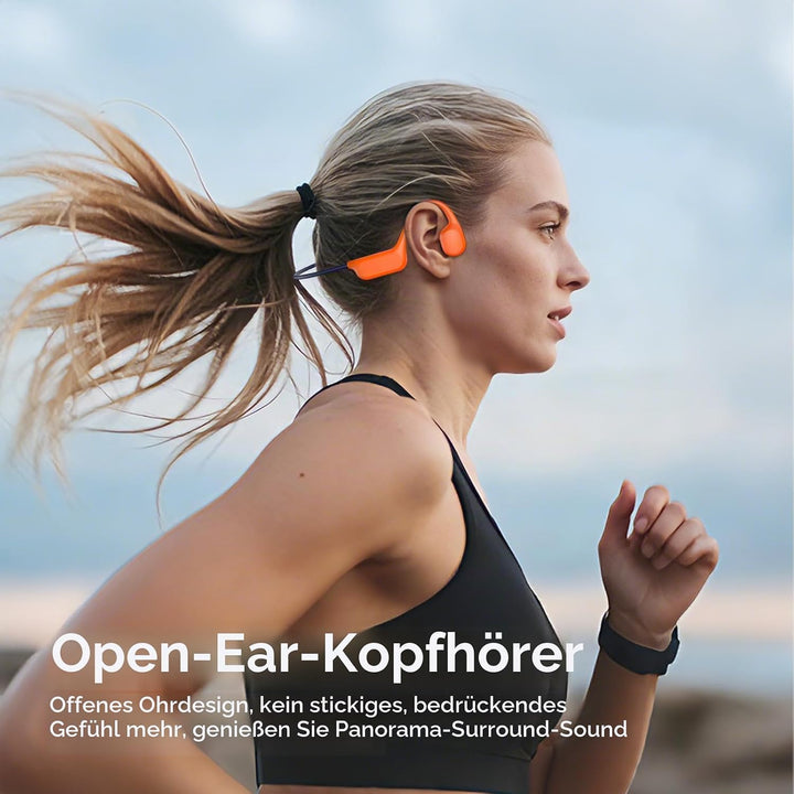 esonstyle Kopfhörer Schwimmen Bluetooth 6.0 - IP68 wasserdichte, Knochenschall Kopfhörer mit 8GB Spe