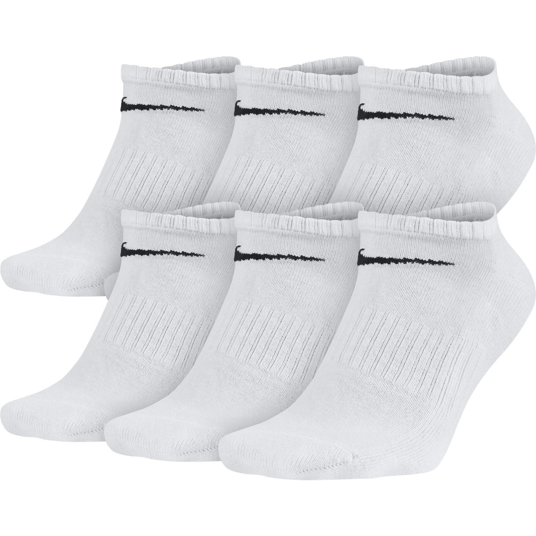 Nike Unisex Performance Kissen No Show Band Socken 6 Pack MD (Men's Shoe 6-8, Women's Shoe 6-10) wei