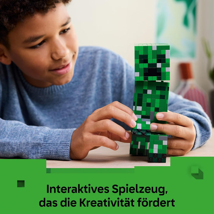 LEGO Minecraft Der Creeper - Gamer Spielzeug -Bewegliche Actionfigur - Interaktives Spielset mit TNT