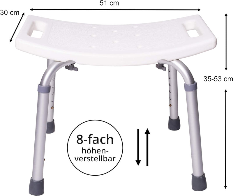 ONVAYA Badhocker 150kg | Duschhocker | Duschsitz | Duschstuhl Badhocker 150