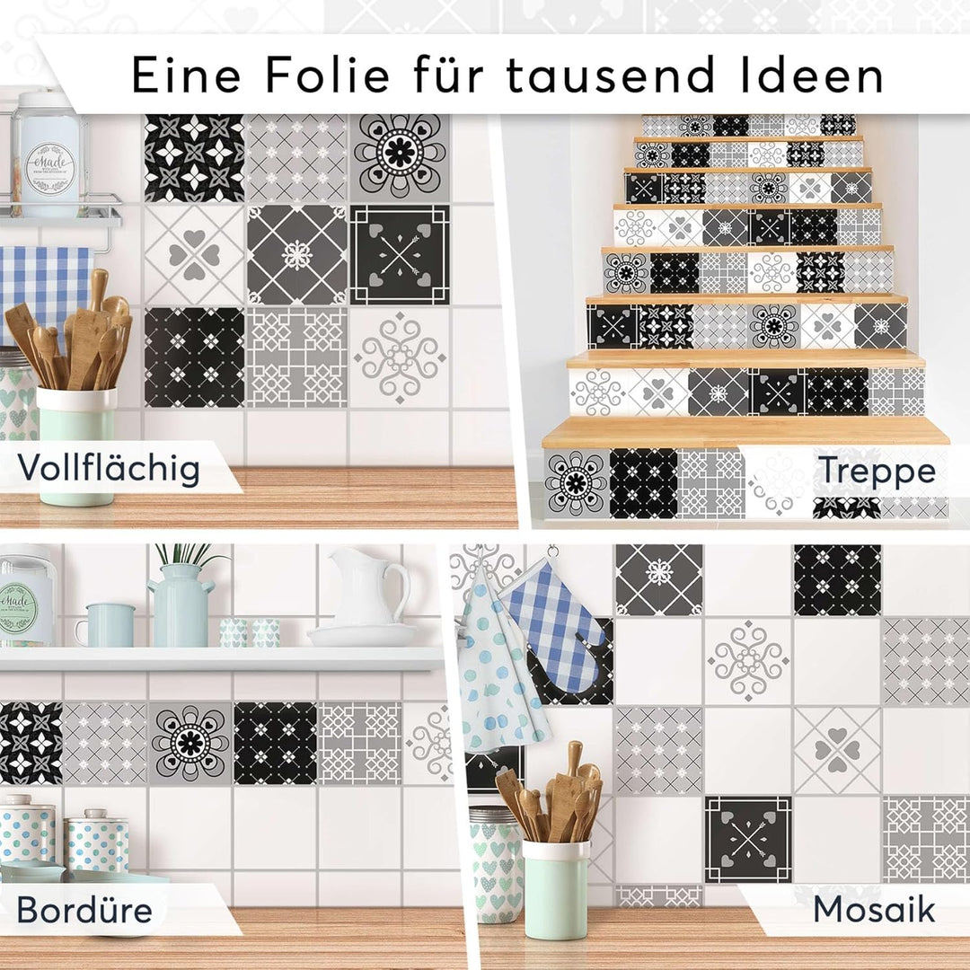 CREATISTO Mosaik Klebefliesen Stickerfliesen Fliesenfolie - Hochwertige Sticker Aufkleber für Wandfl