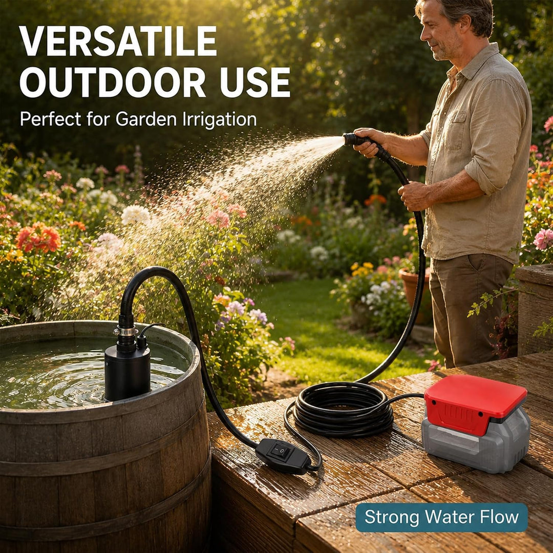 Akku Wasserpumpe für Einhell 18V Akku 30L/min Tragbare | Wasserpumpe & Sumpfpumpe Wasserpumpe Akku S