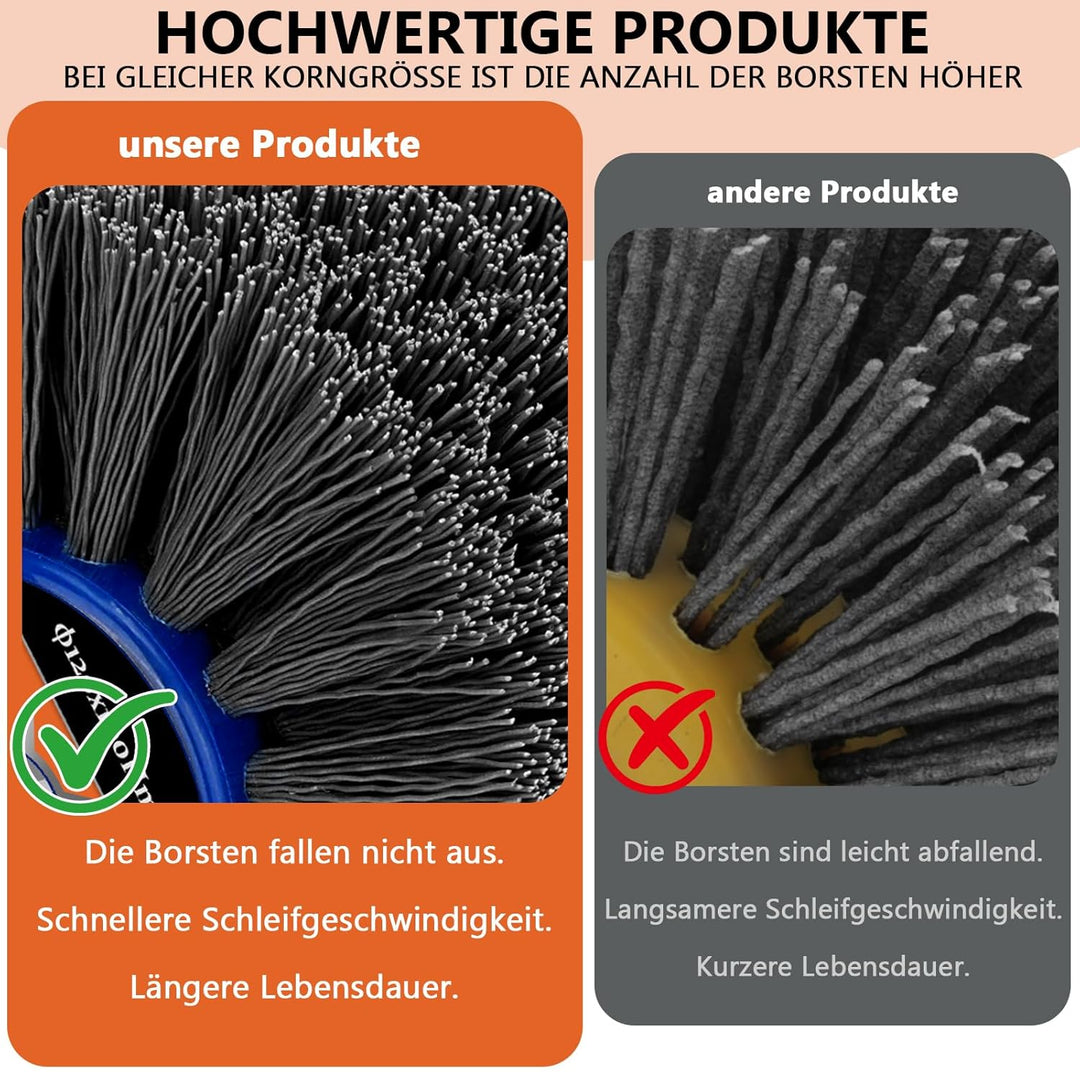 Nylonbürsten #600 Körnung| 120x100mm Schleifbürsten| Polierbürste zum Holzverarbeitung| Bürste für S