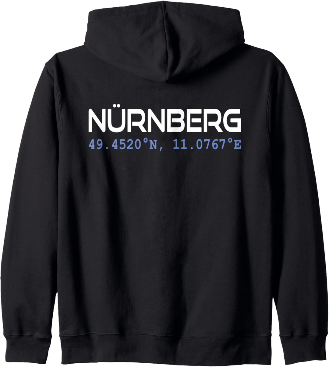 NÜRNBERG GPS Koordinaten Städte NÜRNBERGER FRANKEN Geschenk Kapuzenjacke
