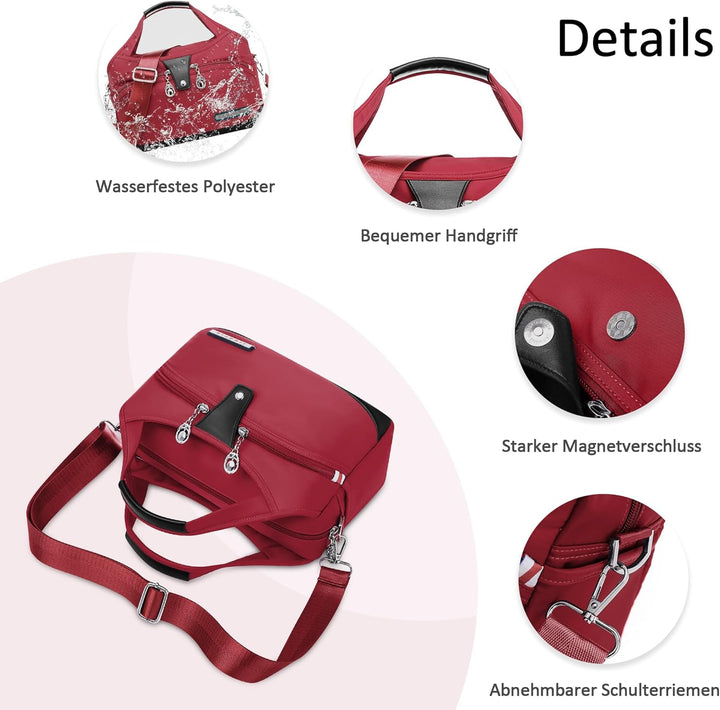 DORRISO Damen Umhängetasche Handtasche Mode Schultertasche Casual Umhängetaschen Reise Arbeit Lässig
