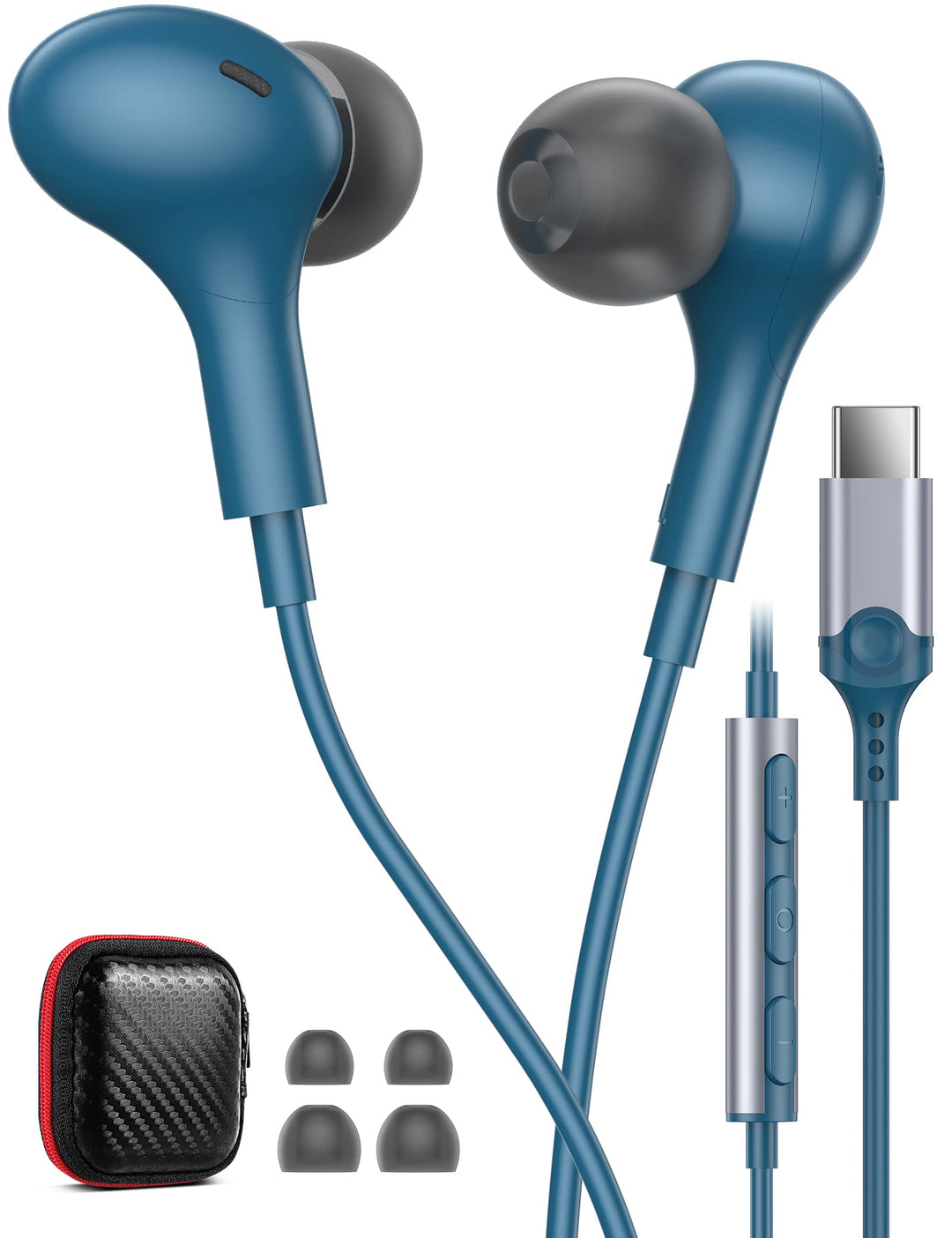 USB C Kopfhörer für iPhone 17 Pro Max Samsung A56 A36 A17 A16 Z Flip7 Fold 7 S25 Ultra S23 FE,In Ear