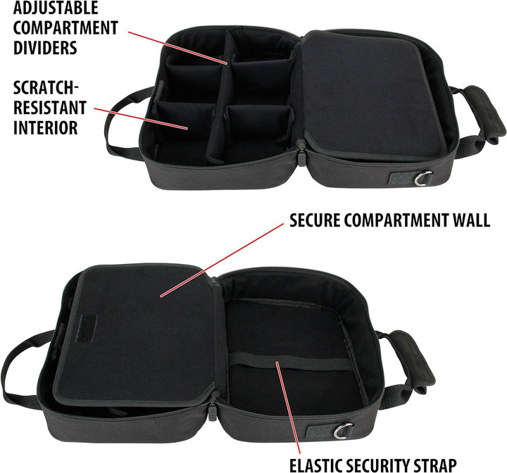 USA Gear Electronics Reiseorganisator Tech Bag Case Ablagefächer, Verstellbarer Schultergurt und gep