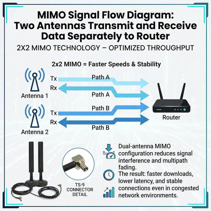 10dBi Externe 5G 4G LTE 3G GPRS GSM TS9 Magnetfuss MIMO Antenne für Netgear AT&T Nighthawk M6 MR6110