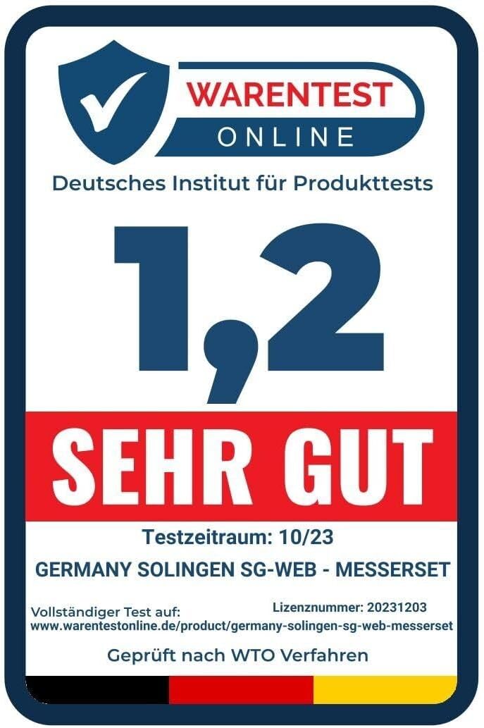 Germany Solingen Profi Messerset - 7-teilig Schlachtmesser mit rutschfestem Griff für Profi Fleische