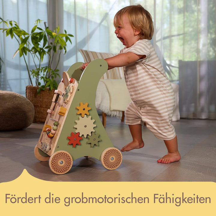 Tiny Love Holz Baby Lauflernwagen, 2-in-1 Activity Baby Lauflernhilfe, 12 interaktive Aktivitäten, m