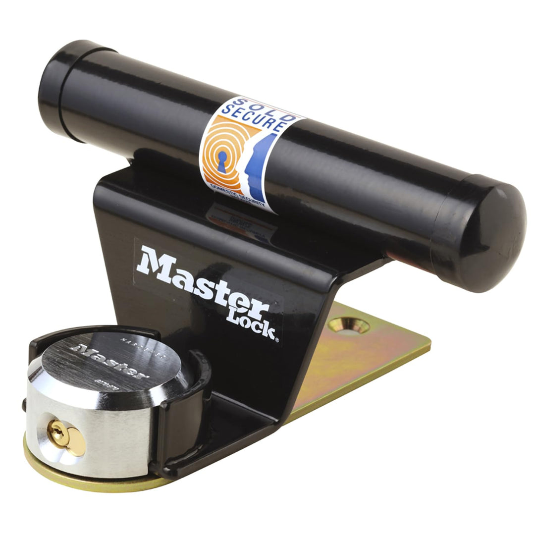 Master Lock 1488EURDAT Protektor für Garagentor mit Schlüsselschloss, schwarz, 13 cm x 27 cm x 22,5