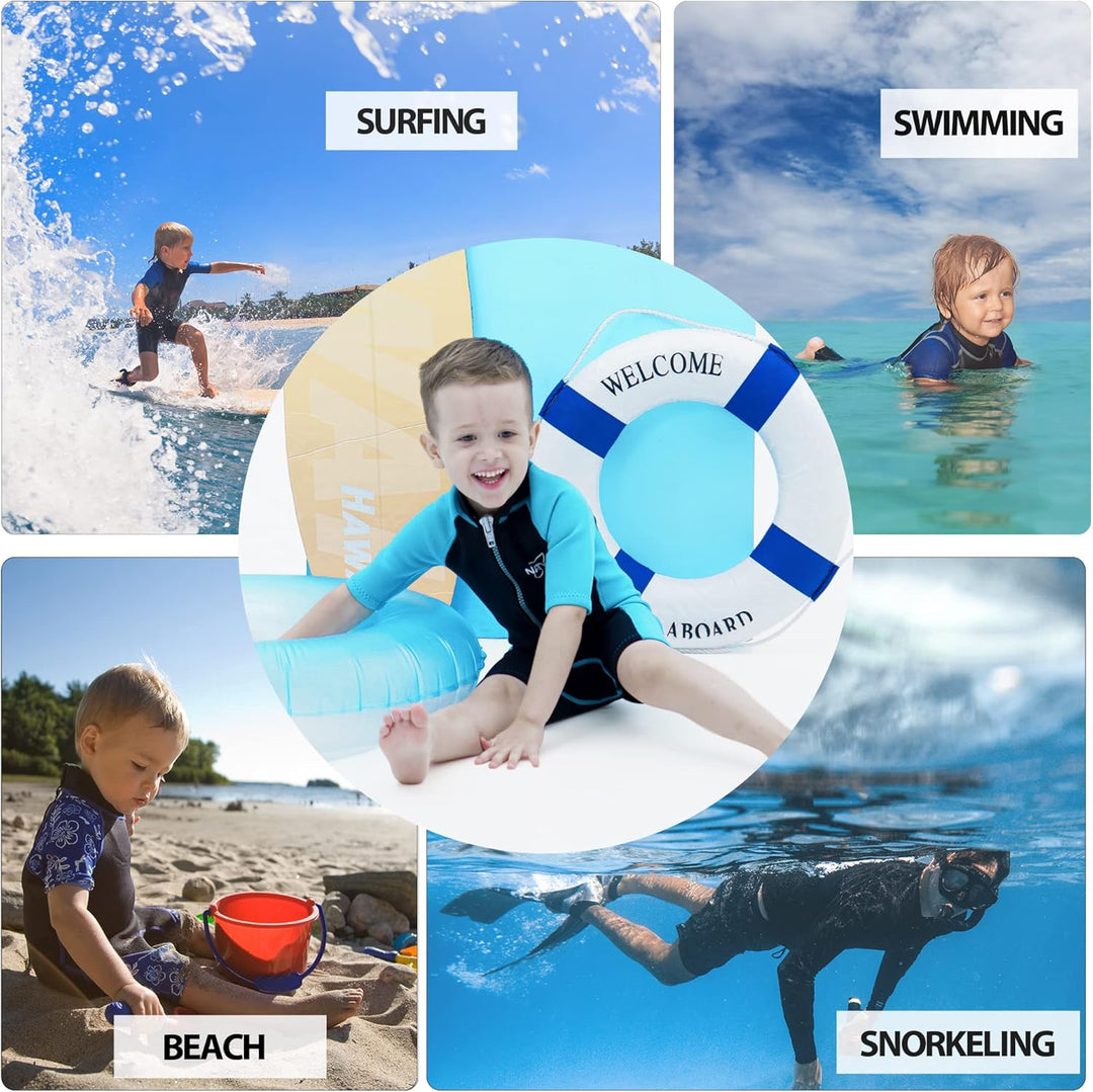 NATYFLY Kids Shorty Neoprenanzug 2.5mm Kinder Neopren Thermal Badeanzug UV-Schutz Badeanzüge für Mäd