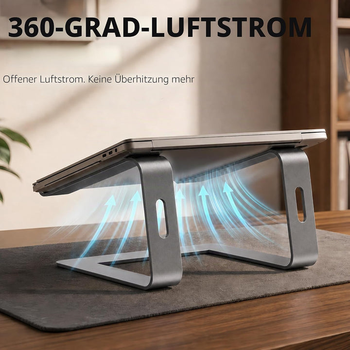 Orionstar Laptop Ständer, Ergonomischer Laptop Stand für Schreibtisch, Aluminium Laptop Halterung mi
