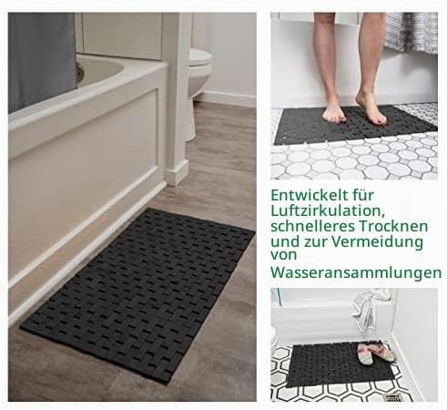 Badematte Bambus - Badematte Holz - Antirutschmatte Badewanne - Bambus Badematte - Bambusmatte Bad -