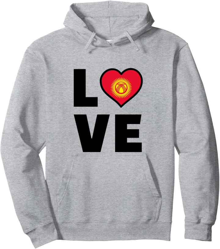 Love Herz Kirgisistan Flagge Russland Russische Liebe Pullover Hoodie