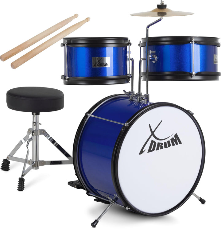 XDrum Junior KIDS Schlagzeug inkl. Schule - Kompaktes Kinderschlagzeug - Für Kinder im Alter von 3-5