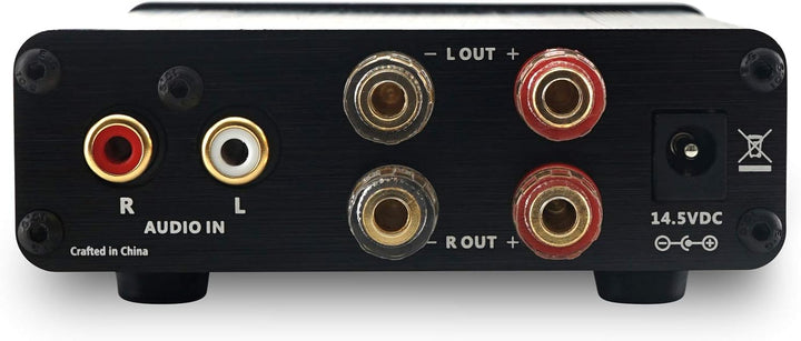 McGrey BMS-80 BK Micro-Stereo Anlage - inkl. Mini-Verstärker und Boxenkabel - Cinch und AUX-Eingang