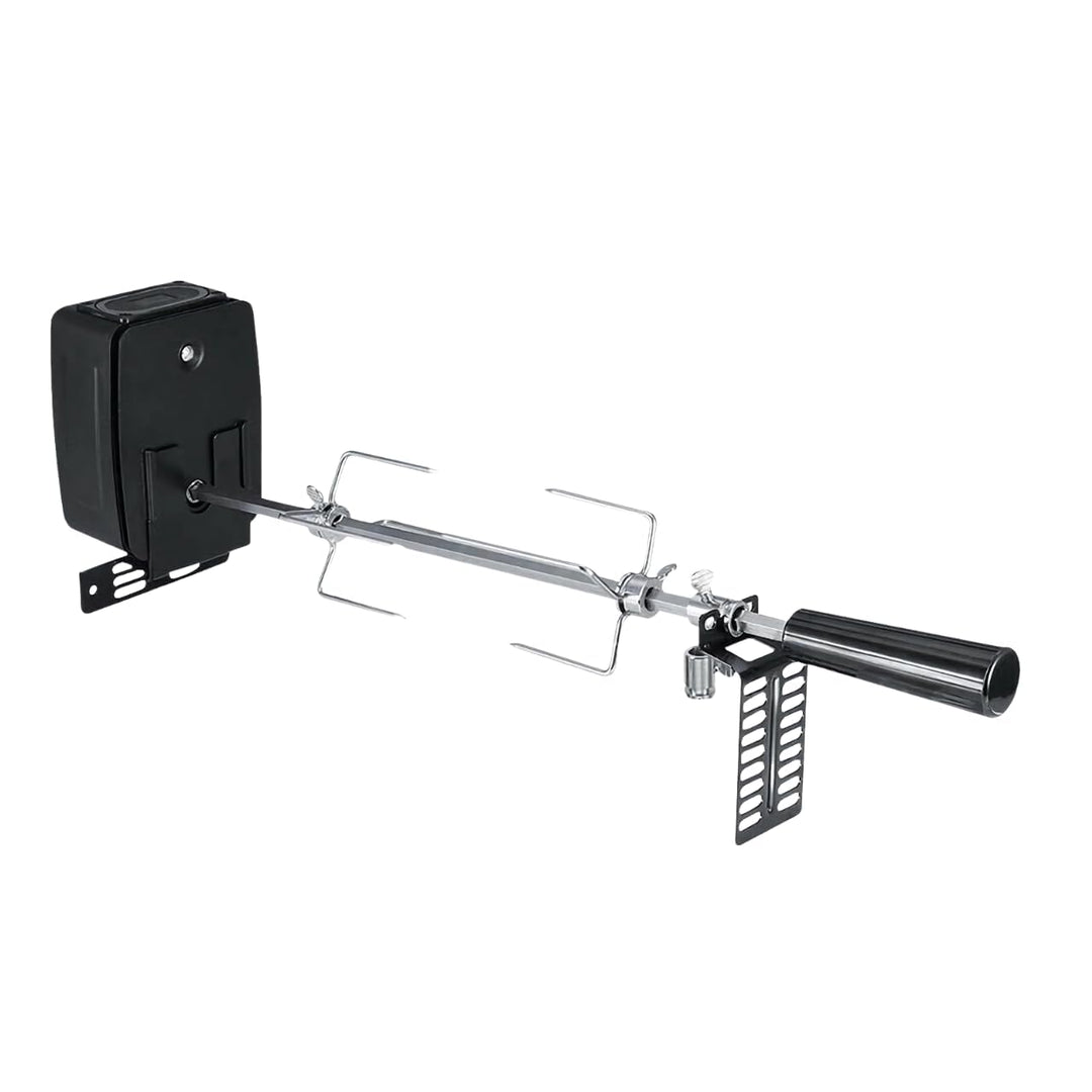 Drehspiess Grillspiess Set mit Motor 106cm 304 Edelstahl 0,2W 2-3RPM Traglast 7kg höhenverstellbar e