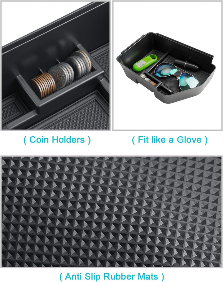 CDEFG [2 Stück] Kompatibel mit Kia EV6 2022-2023 2024 2025 Mittelkonsole Organizer + Armlehne Aufbew
