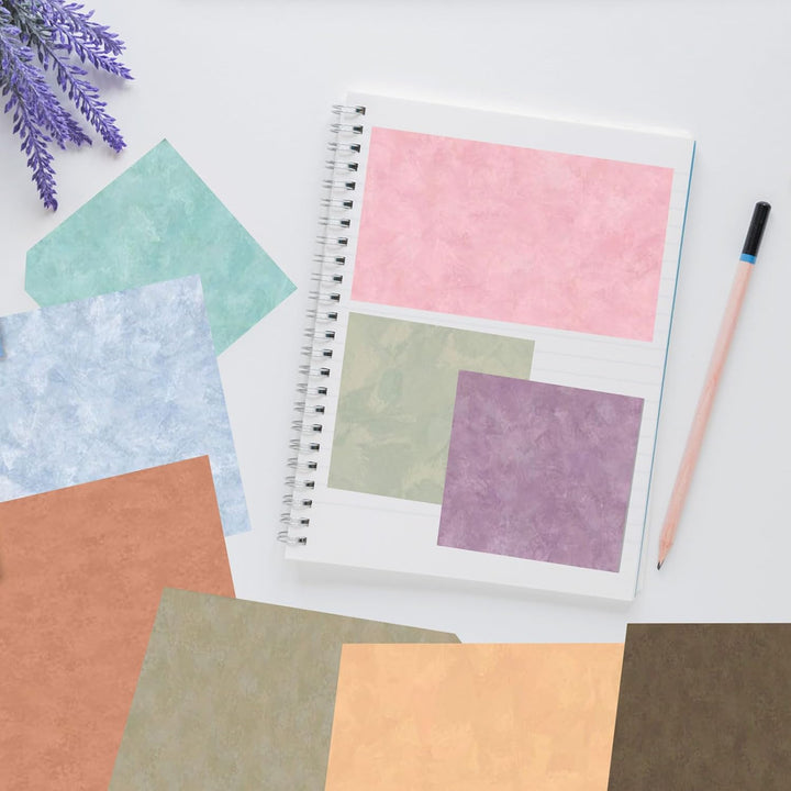 Scrapbook Papier Buntes Scrapbook Bastelpapier mit Muster, Doppelseitiges Decoupage Papiere Motivpap