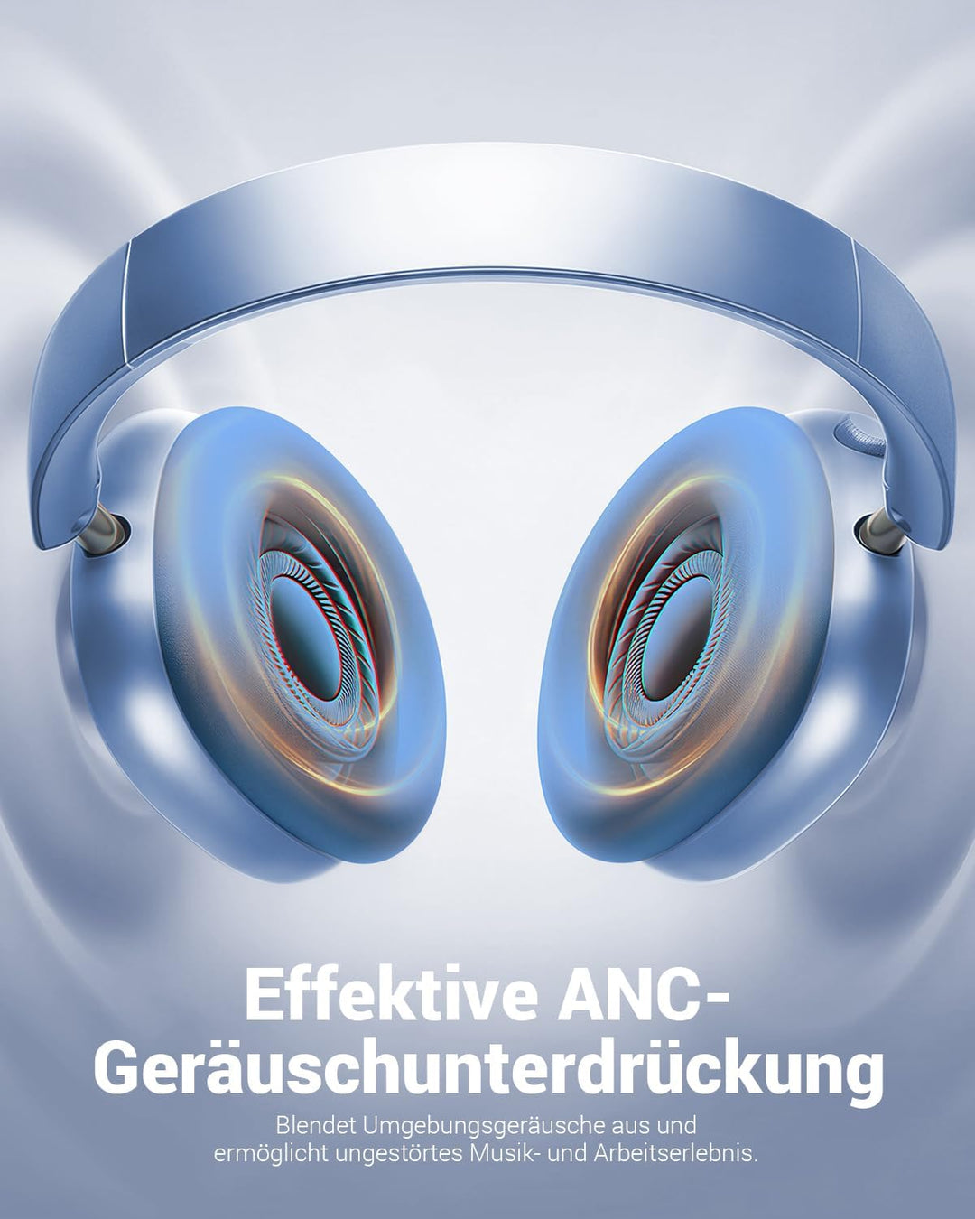 Wentronic Y01 Noise-Cancelling-Kopfhörer, Kabellose Over-Ear-Kopfhörer, Bluetooth 5.3, Hi-Res Sound,