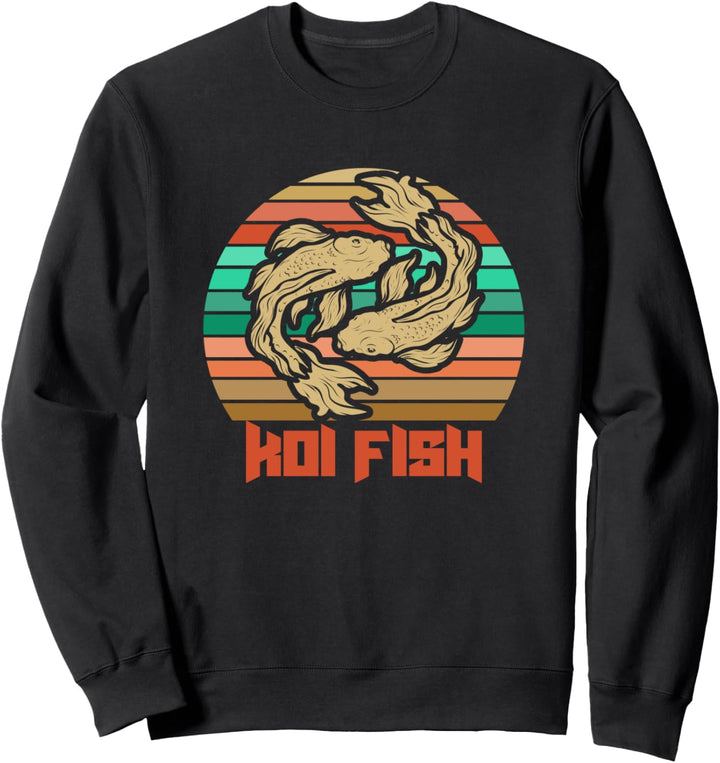 Japan Koi Fisch - Nishikigoi Koi Fische Retro Teich Geschenk Sweatshirt