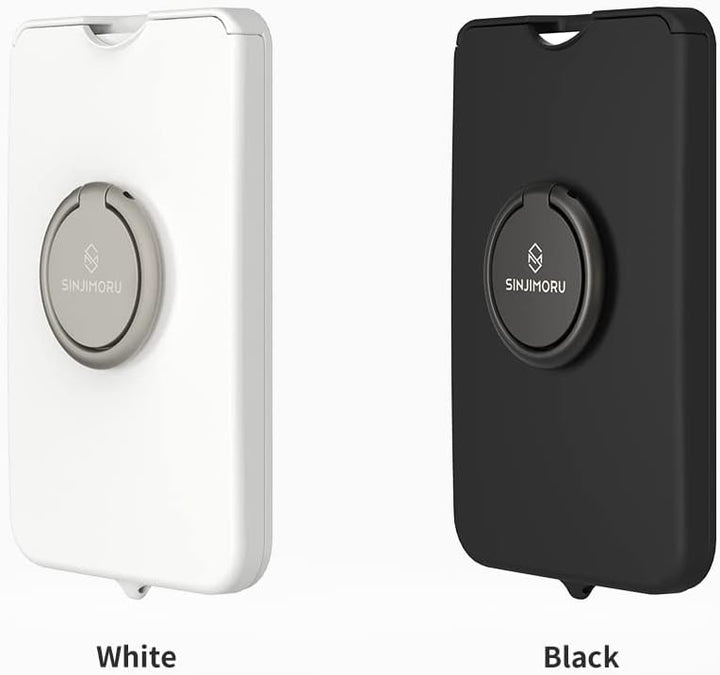 Sinjimoru Magnetischer Handy Kartenhalter mit Handy Ring, Handy Kreditkartenetui mit Handy Ständer M