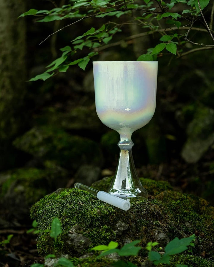 Sonic Energy leichtgewichtiger 6,75" Kristallklangkelch – 440 Hz, Ton C4, Wurzelchakra – Für Meditat