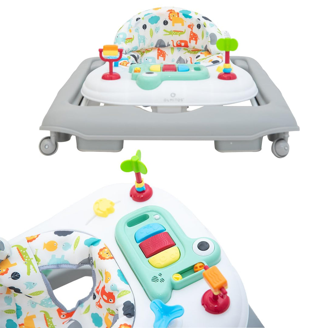 Olmitos Lauflernhilfe für Babys mit Aktivitäten-Tablett, erste Schritte, sensorische Stimulation und