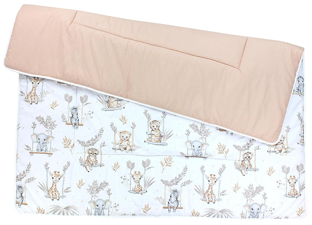 TupTam Baby Spielmatte Kinder Grosse Spieldecke Gepolstert XXL Krabbeldecke 120 x 120 cm Babyzimmer