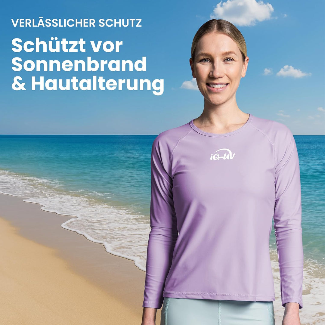 iQ-UV Shirt Langarm Damen iQ Company UV Schutz Bekleidung Wasser Schnorcheln recycelt XXL Lila, XXL