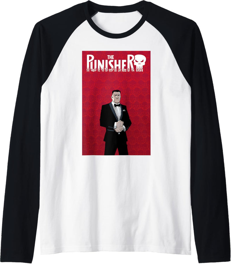 Marvel Punisher Simple Red Comic Cover Raglan