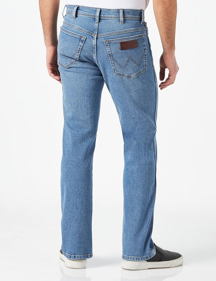 Wrangler Herren Jeans Texas Contrast 33W / 34L Glaston Blue, 33W / 34L Glaston Blue