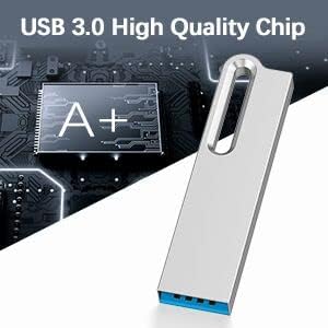 KOOTION USB 64GB 3.0 Speicherstick Wasserdicht Flash-Laufwerk 64G Flash Stick Thumb-Laufwerk Silber