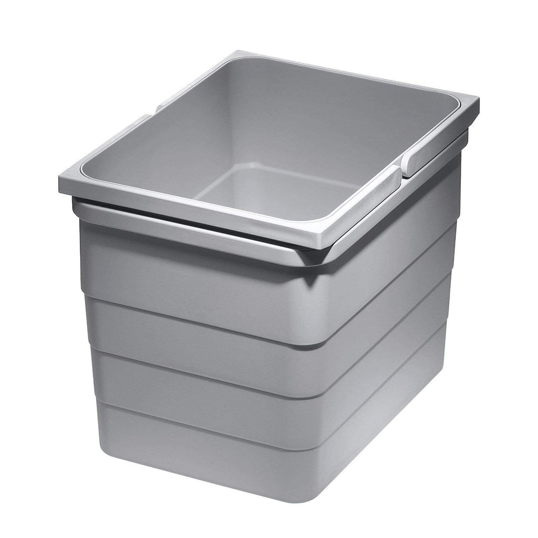 eins2vier Abfallsammler Höhe: 220 mm Volumen 12 Liter 230 x 306 mm alugrau 5170.10 Mülleimer Abfalle