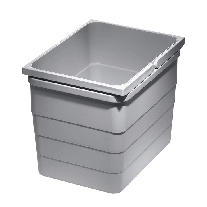 eins2vier Abfallsammler Höhe: 220 mm Volumen 12 Liter 230 x 306 mm alugrau 5170.10 Mülleimer Abfalle