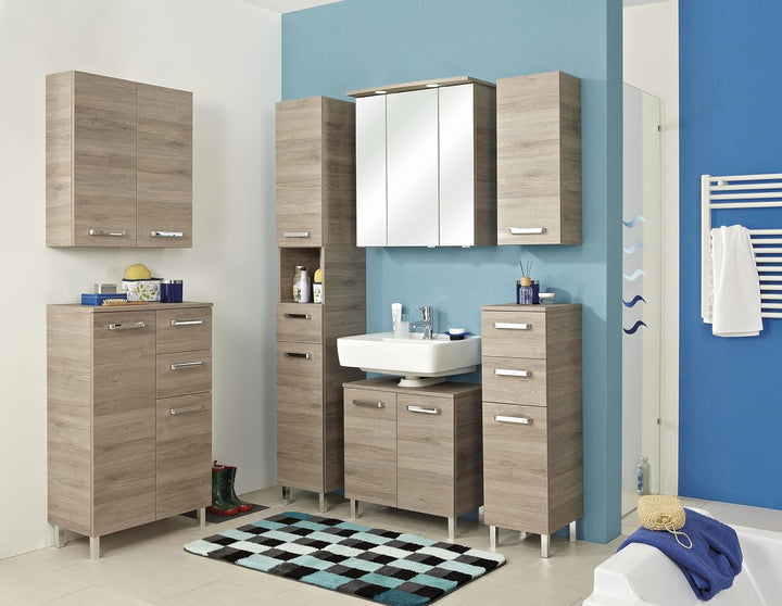 Pelipal Badezimmer Hängeschrank Quickset 313 in Sanremo Eiche Terra quer Nachbildung, 60 cm breit |