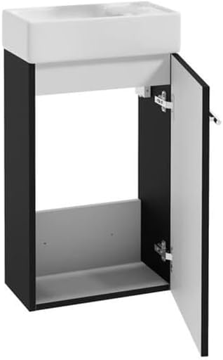 Deftrans Domodomo Badezimmerschrank mit Waschbecken, Waschbeckenschrank 40 x 60 x 21,3 cm, Keramik-W