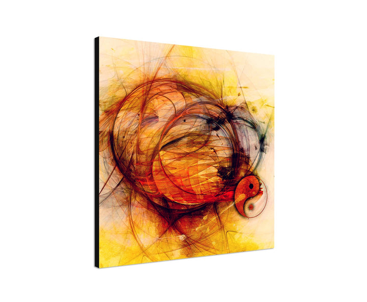 Paul Sinus Art Abstraktes Bild auf Leinwand Feng Shui Energie Abstrakt111- dekorativer Einteiler Wan