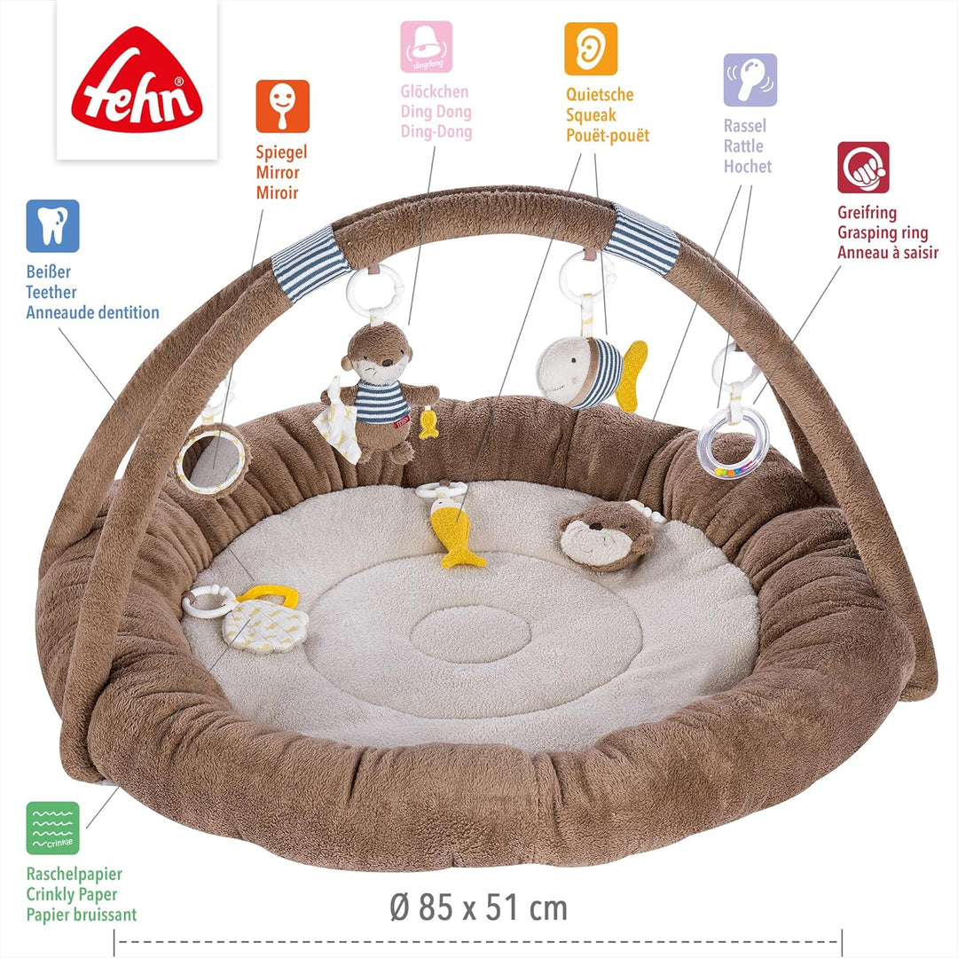 3-D-Activity-Nest Otter – Besonders weicher Spielbogen mit 7 abnehmbaren Spielzeugen für optimalen K