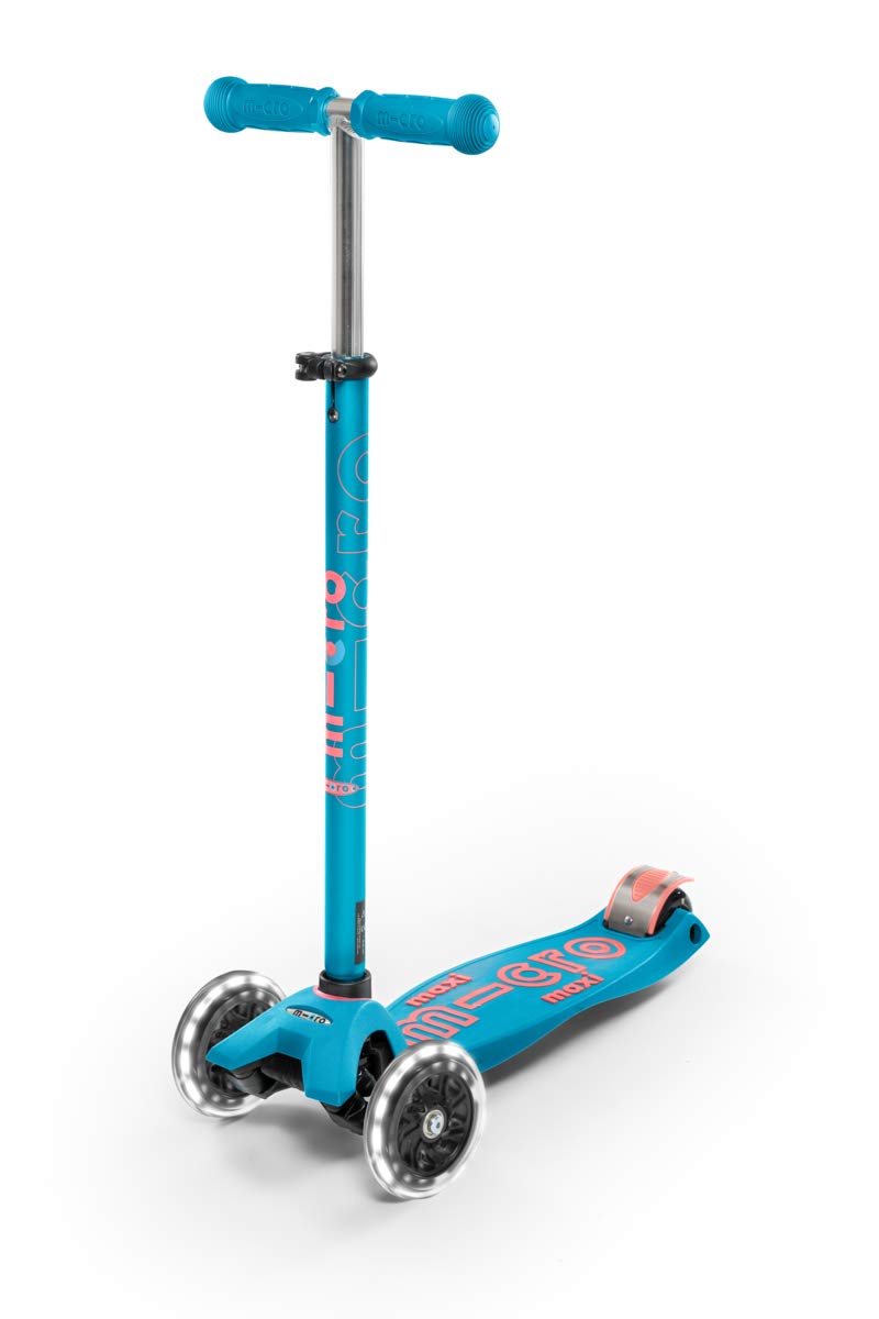 micro Maxi Deluxe LED Kickboard | Kickboard mit LED-Vorderrollen | Lenker höhenverstellbar | ab 5 Ja