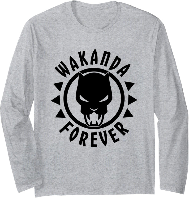 Marvel Black Panther Icon Wakanda Forever Circle Langarmshirt